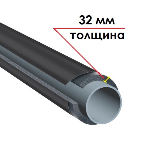 Трубка K-Flex ST IC CLAD BK толщина 32 мм, длина 1 метр