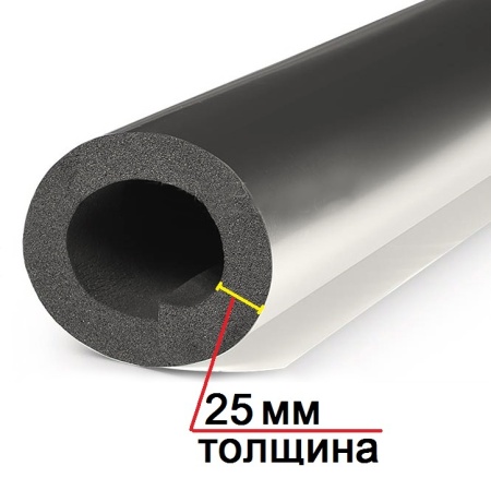Трубка K-Flex ECO AL CLAD толщина 25 мм, длина 1 метр