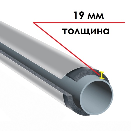 Трубка K-Flex ST IC CLAD SR толщина 19 мм, длина 1 метр